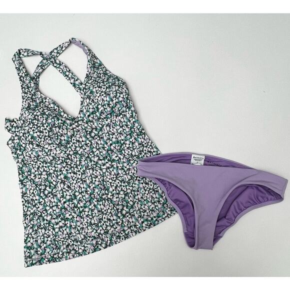 Athleta Floral Tankini Swimsuit, Size Small - Picture 1 of 7